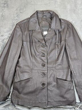 Vintage Sequence Genuine Leather Jacket Womans Size 10